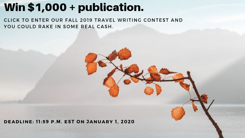Nowhere Magazine Fall 2019 Travel Writing Contest