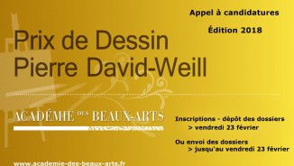 Prix de dessin Pierre David-Weill - Académie des beaux-arts 2018